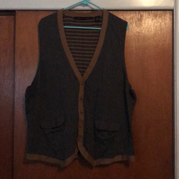 button down sweater vest